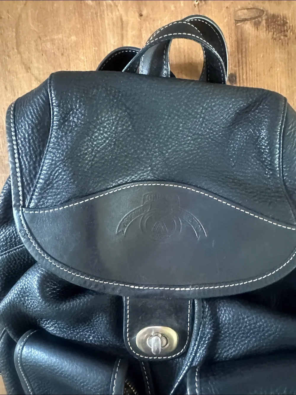 GHURKA LUXURY BLACK LEATHER BACKPACK